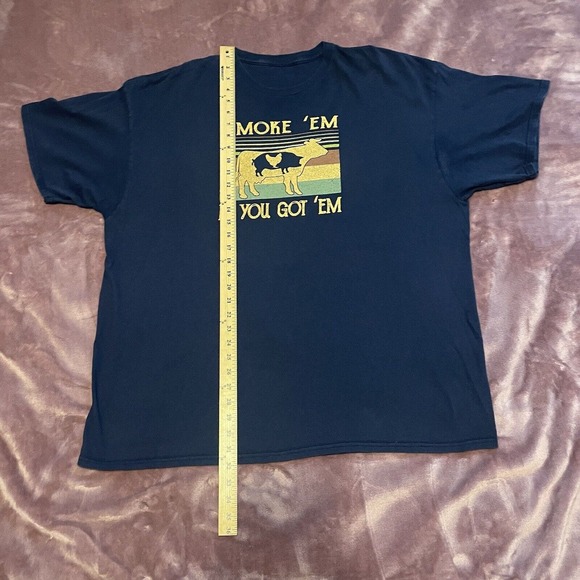 Smoke 'Em if you Got 'Em Short Sleeve T Shirt Mens 3XL Blue‎ - Picture 5 of 6